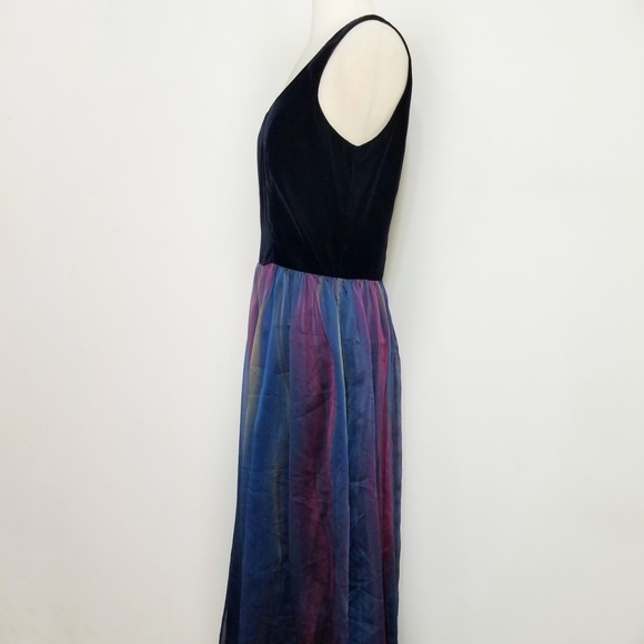 Lynn Lugo Black Velvet Long Dress 12 - Picture 5 of 8